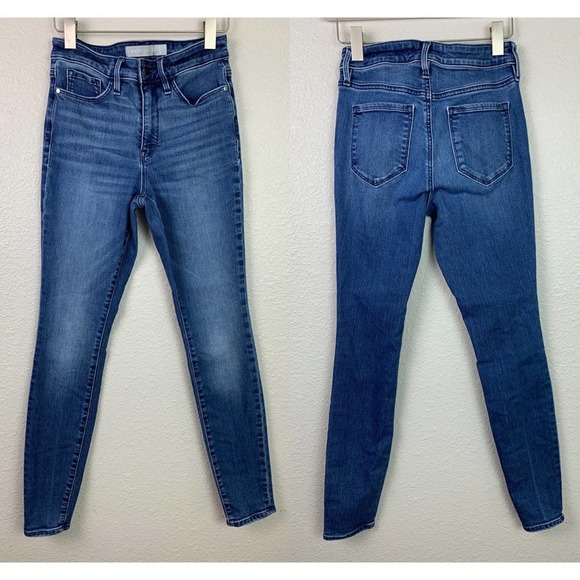 Athleta Sz 2 Skinny Jeans Sculptek Ultra Skinny True Blue Denim Stretch - Picture 2 of 11